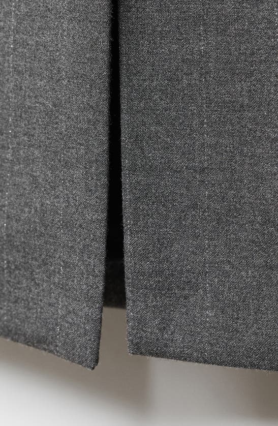 Shop Mango Pinstripe Pencil Skirt In Grey