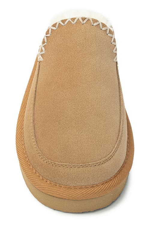 Minnetonka Café Faux Fur Scuff Slipper In Cinnamon