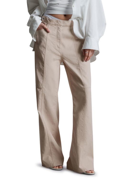 & Other Stories Wide Leg Cotton Pants Light Pink at Nordstrom,