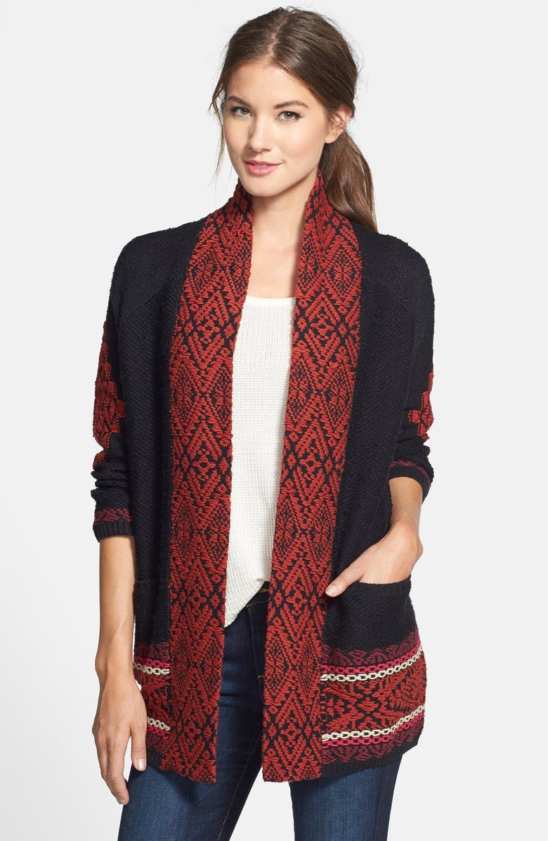 Lucky Brand Jacquard Sweater Coat | Nordstrom