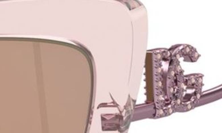 Dolce & Gabbana 55mm Cat Eye Sunglasses In Rose