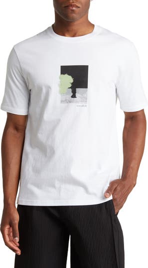 Men's Embossed Workwear Graphic T-Shirt in Light Grey