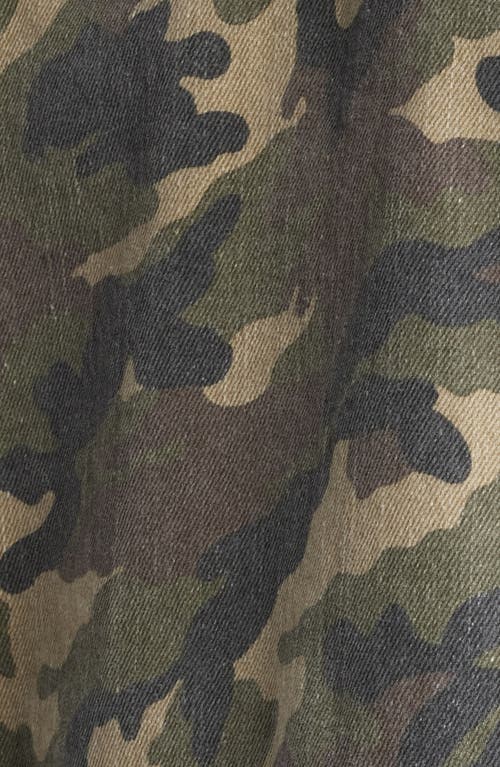 Hidden Jeans Camo Print Oversize Cargo Vest In Olive