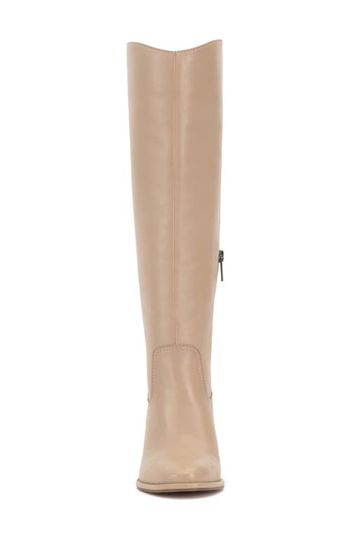 Shop Vince Camuto Leila Block Heel Knee High Boot In Soft Buff