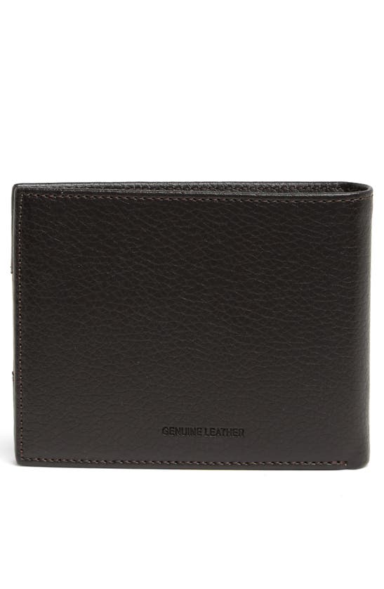 Shop Original Penguin Leather Bifold Wallet In Brown