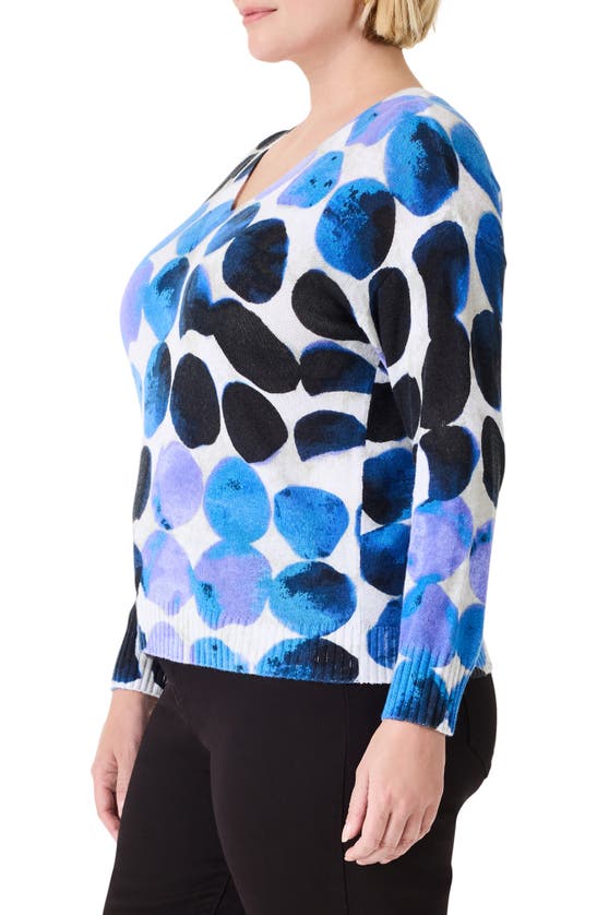 Shop Nic + Zoe Nic+zoe Supersoft Midnight Dot Sweater In Blue Multi