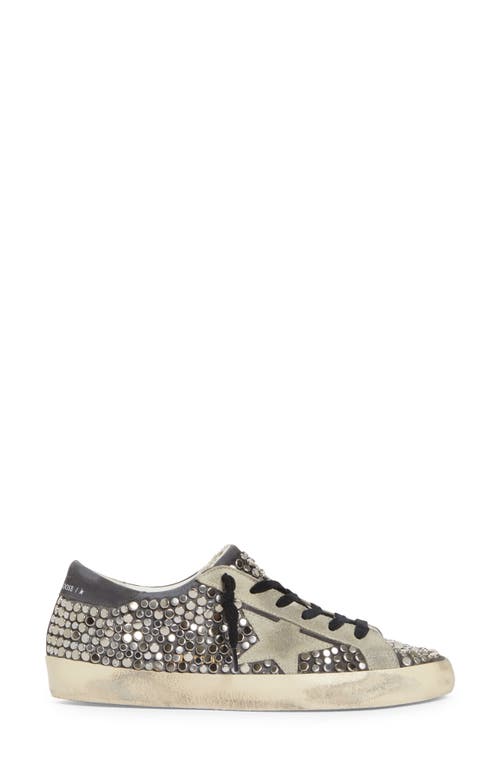 Golden Goose Super-star Low Top Sneaker In Beige/silver