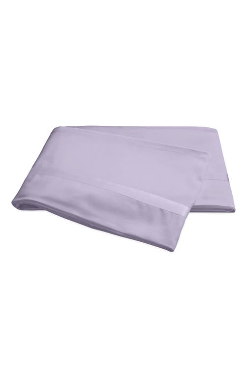 Matouk Nocturne 600 Thread Count Flat Sheet in Violet at Nordstrom