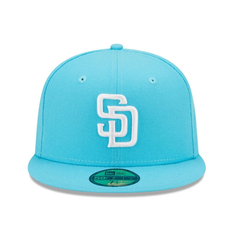 New Era Blue San Diego Padres Vice Highlighter Logo 59fifty Fitted Hat ...