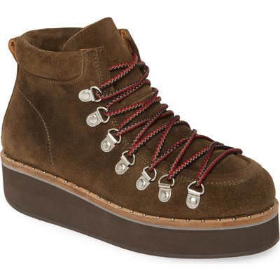 Free People Durango Platform Hiker Bootie, Green