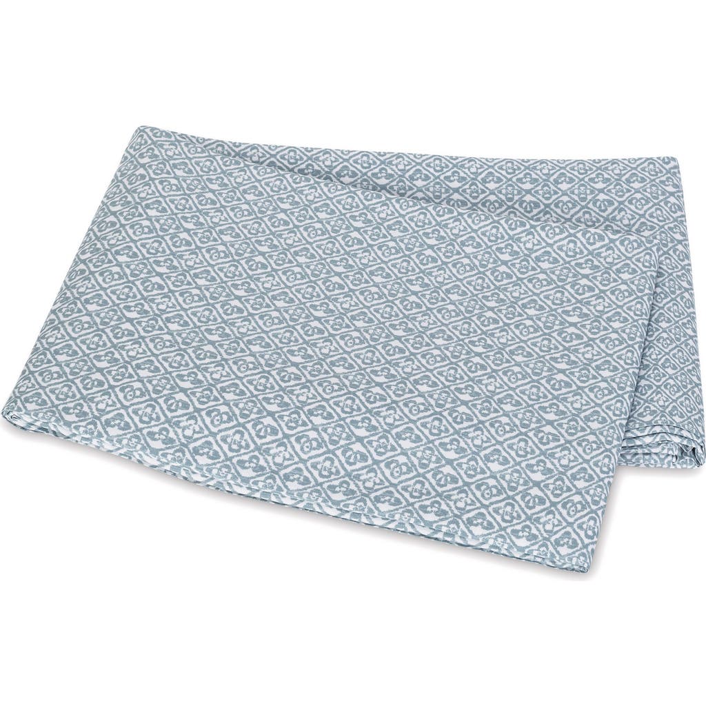 Matouk Catarina 500 Thread Count Cotton Percale Flat Sheet In Hazy Blue