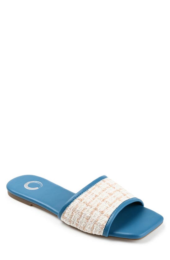 Journee Collection Women's Mikala Slide Sandal Women's Shoes In Blue