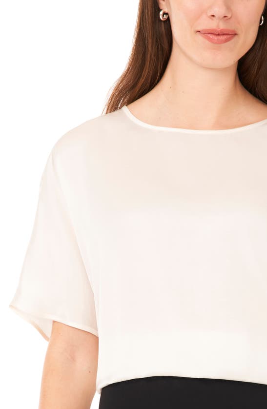 Shop Vince Camuto High-low Baggy T-shirt In New Ivory 103