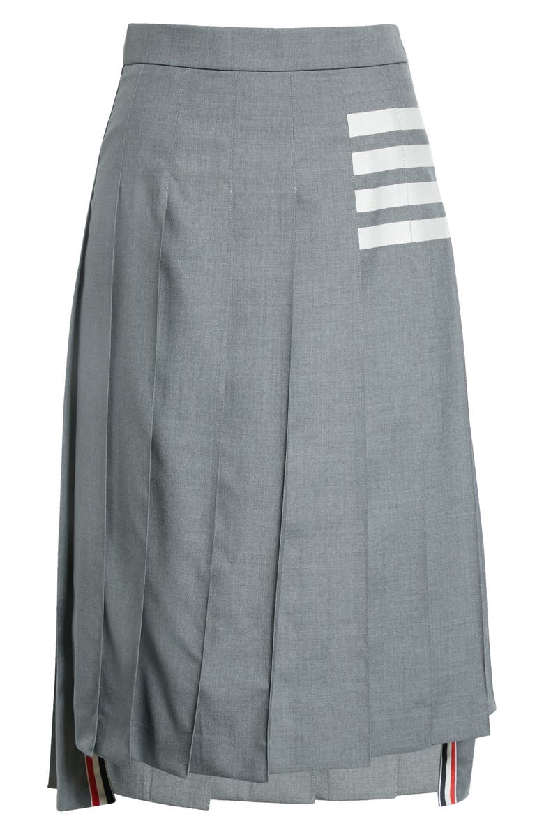 Thom Browne Drop Back Pleated Wool Skirt | Nordstrom