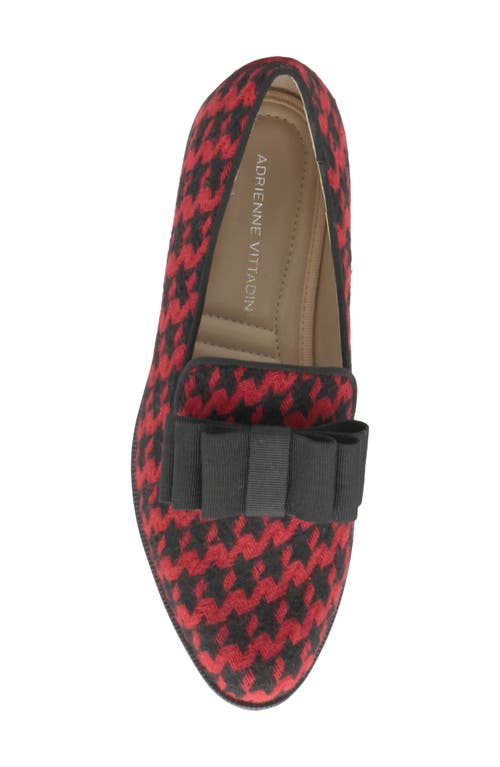 Adrienne Vittadini Hachi Grosgrain Bow Loafer In Red Multi