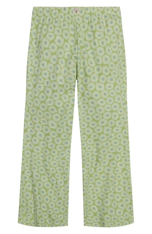 Shop Billabong Kids' Daisy Print Flare Leg Pants In Willow