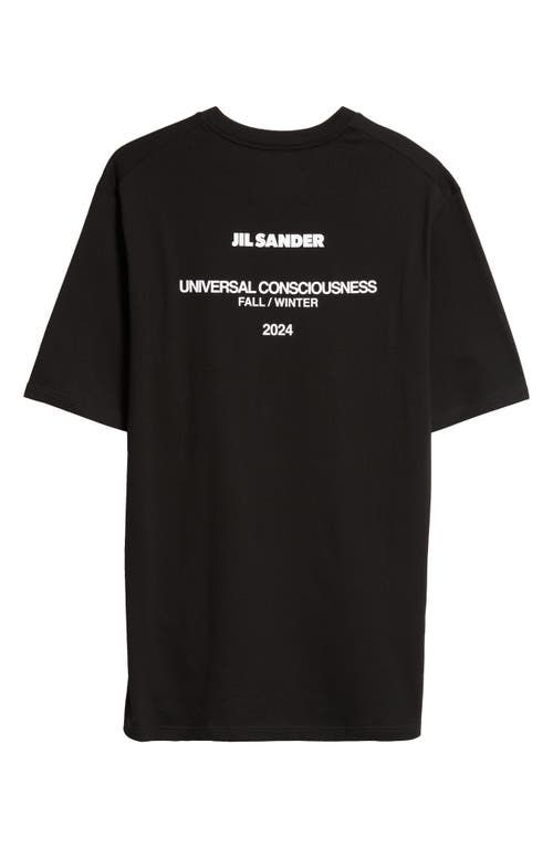 Shop Jil Sander Universal Consciousness Graphic T-shirt In Black