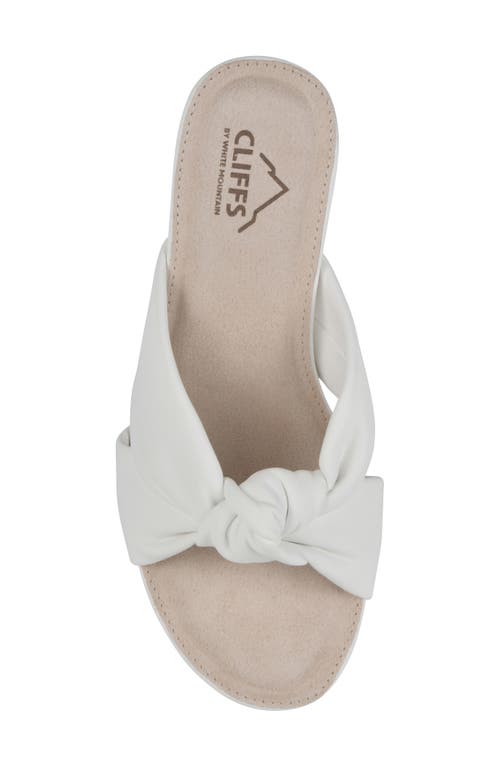 Shop Cliffs By White Mountain Candie Wedge Sandal In White/smooth