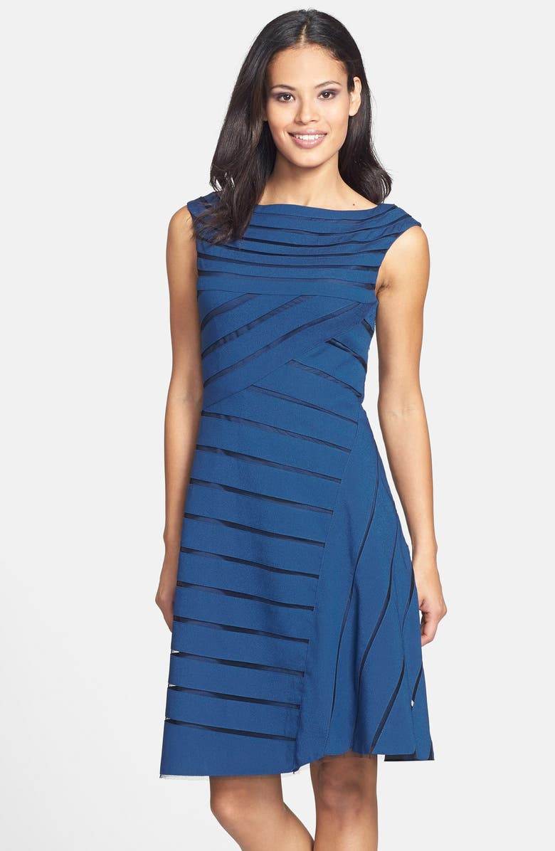 Adrianna Papell Crêpe de Chine Fit & Flare Dress | Nordstrom