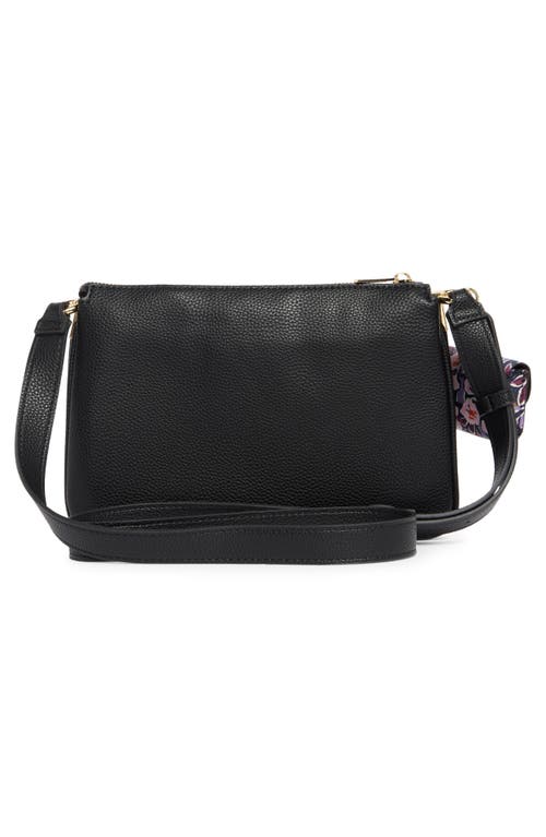 Nanette Lepore Triple Section Crossbody Bag In Black