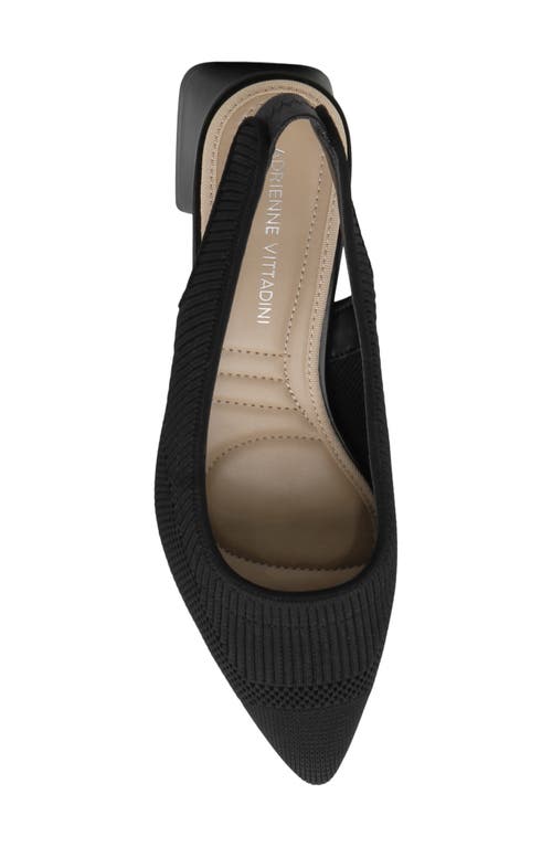 Adrienne Vittadini Vocal Slingback Pump In Black Knit