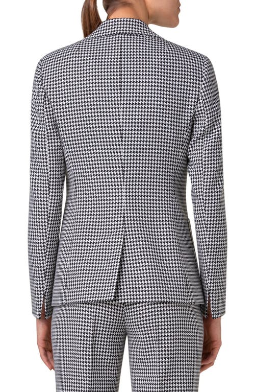 Akris Punto Houndstooth Blazer In Black-cream