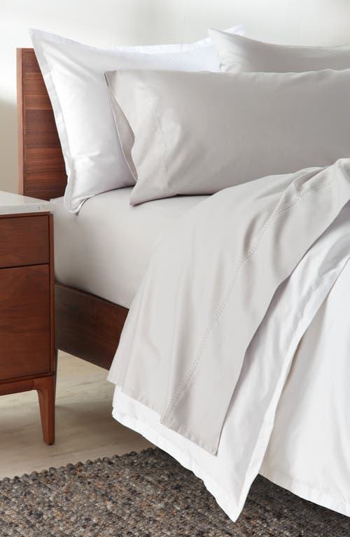 Nordstrom 400 Thread Count Organic Cotton Fitted Sheet In Grey Vapor