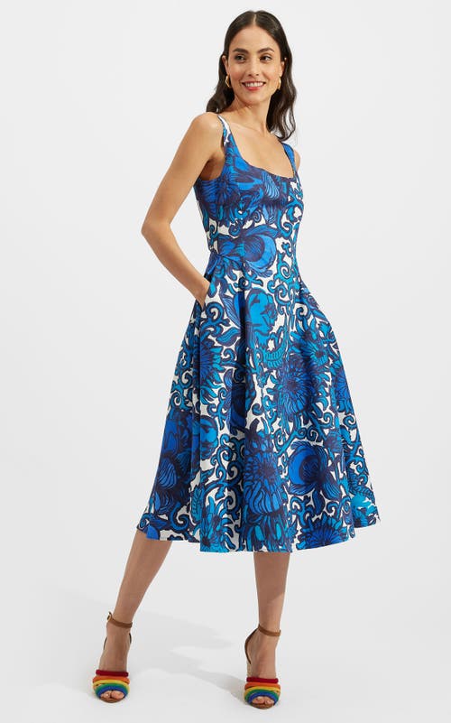 La Doublej Sophia Dress In Anemone Blue