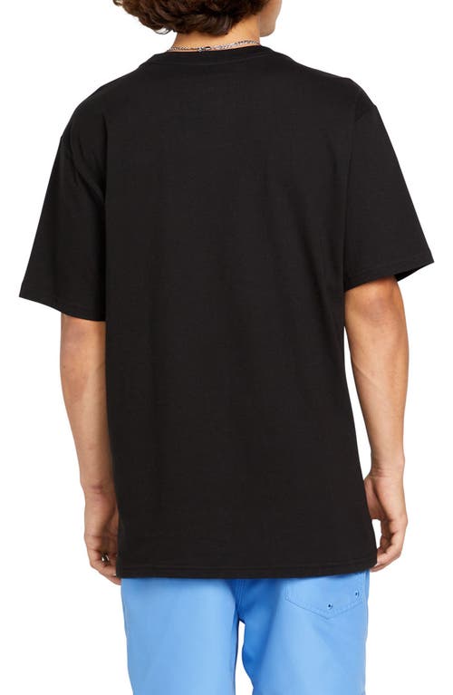 Volcom Statue Cotton Graphic T-shirt In Black