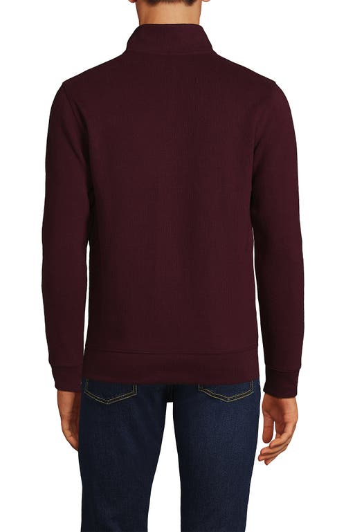 Shop Lands' End Bedford Rib Quarter Zip Sweater In Royal Burgundy