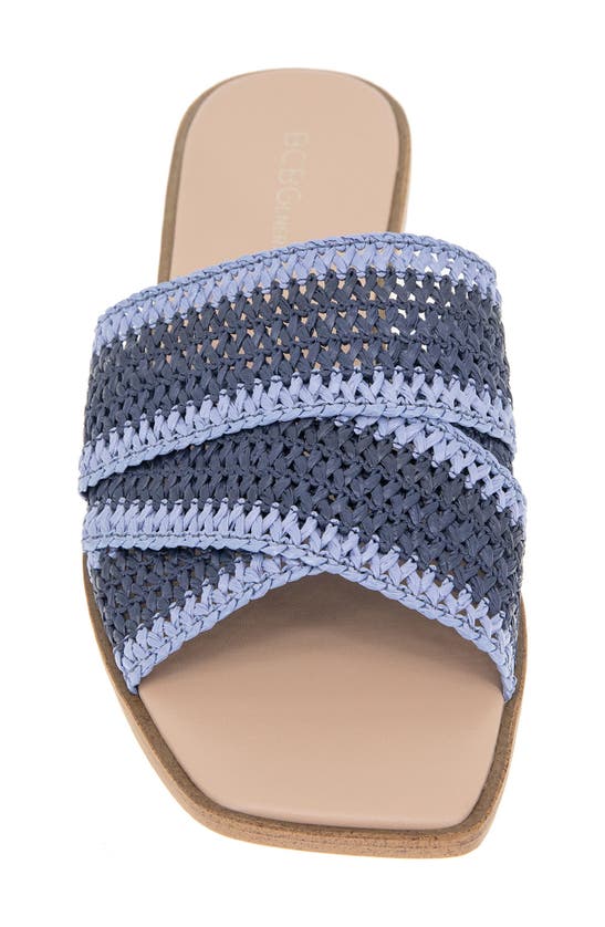 Shop Bcbgeneration Lileen Slide Sandal In Blue-light Blue