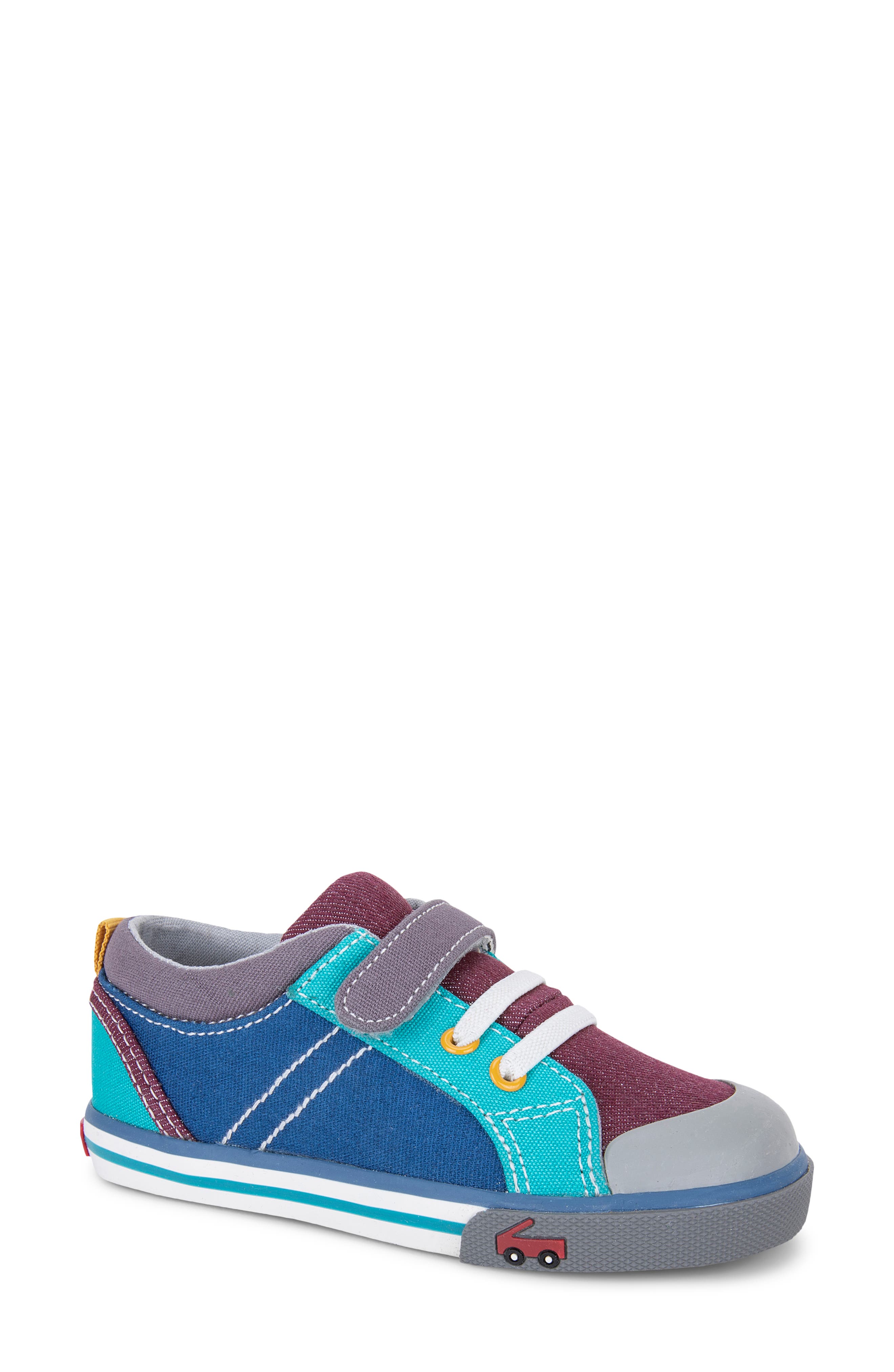 See Kai Run Tanner Sneakers for Kids Burgundy Blue 12