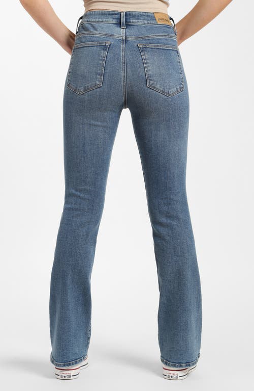 Shop Brooklyn Industries Metro High Waist Bootcut Jeans In Mid Denim