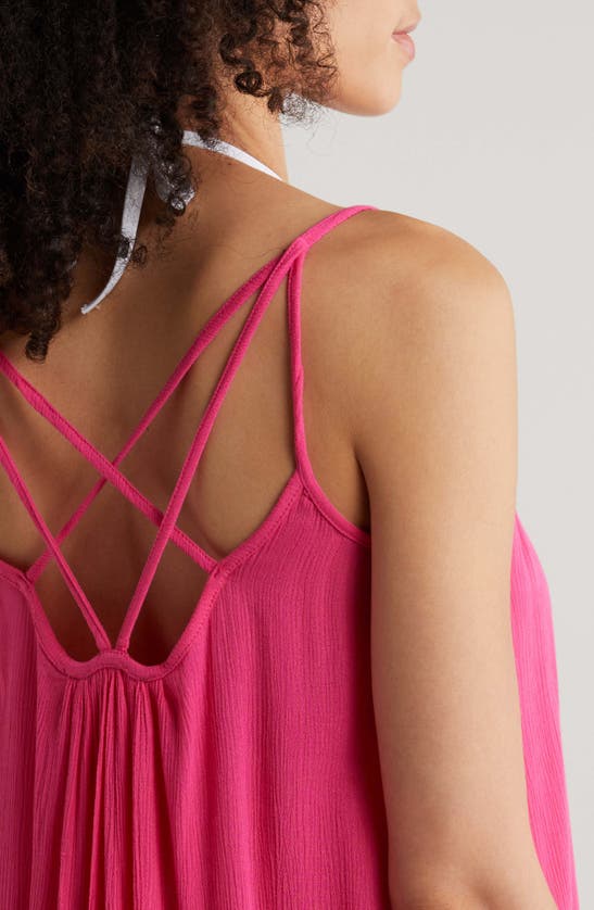 Shop Elan Cover-up Slipdress In Hot Pink