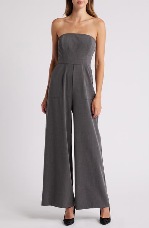 Gray dressy jumpsuit best sale