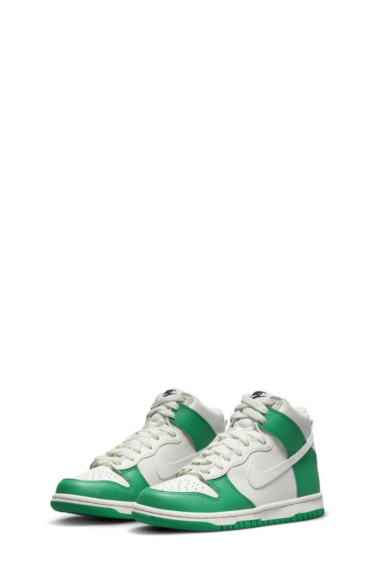 Nike Boys Dunk High In Phantom/ Green/ Black/ Sail