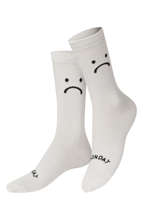 Shop Doiy Monday-friday Pack Of 2 Crew Socks In Grey/yellow