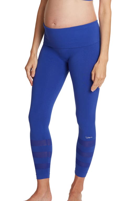 Cache Coeur Maternity/nursing Sport Leggings In Electric Blue