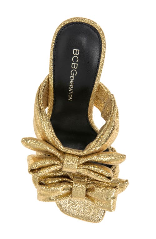 Shop Bcbg Ramira Slide Sandal In Gold