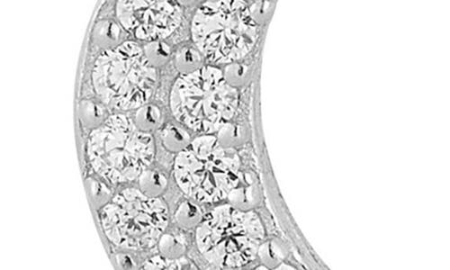 Sphera Milano Cubic Zirconia Moon Drop Earrings In Silver