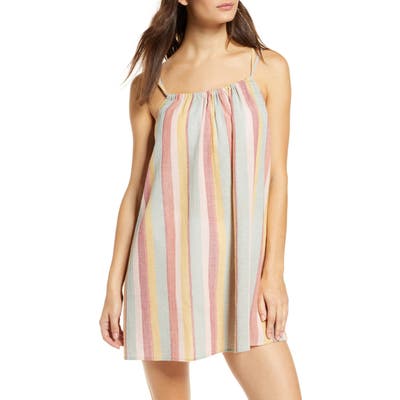 Madewell Tie-Back Cover-Up Minidress, Coral