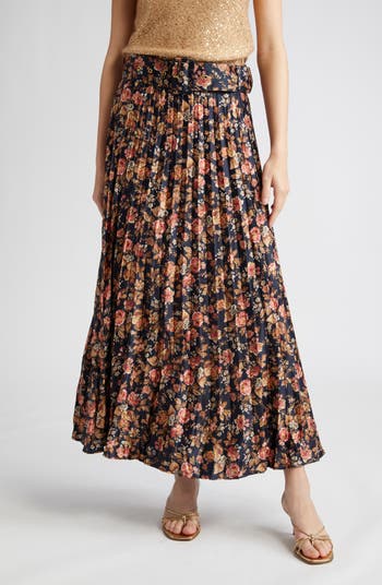 byTiMo Pliss Floral Pleated Skirt | Nordstrom