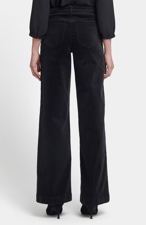 Shop Nydj Teresa Wide Leg Corduroy Pants In Black