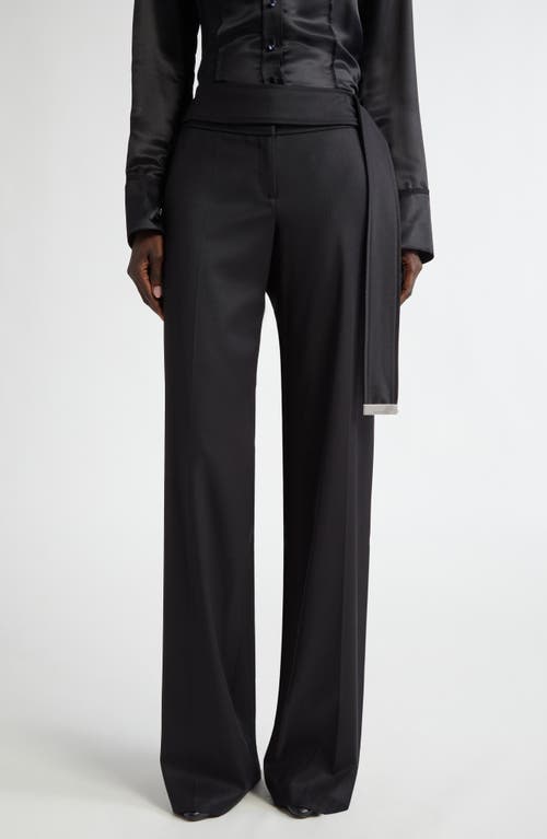 Shop Brandon Maxwell The Ashton Relaxed Fit Belt Detail Pants In Black