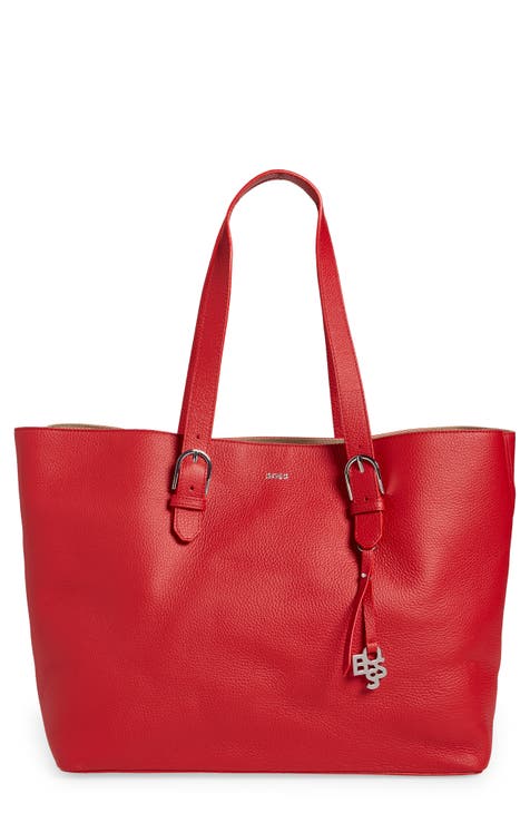 Red Leather Tote 
