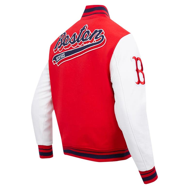 Shop Pro Standard Red Boston Red Sox Script Tail Wool Full-zip Varity Jacket