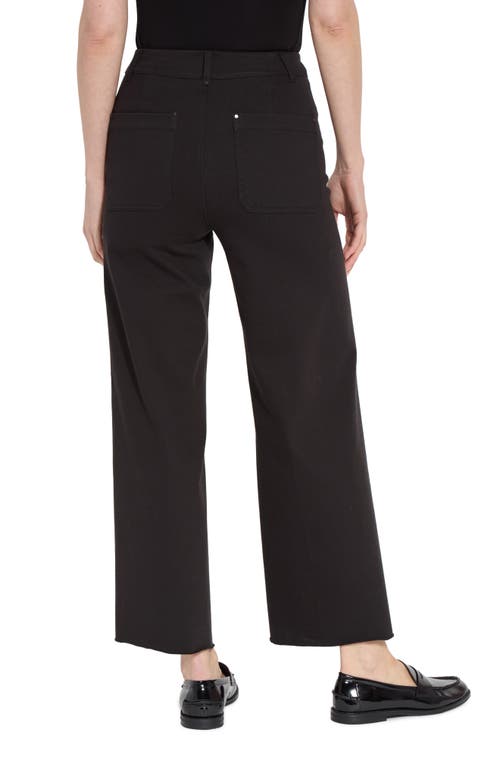 Lyssé Erin Hi Waist Wide Leg Denim Pants In Midtown Black In Black