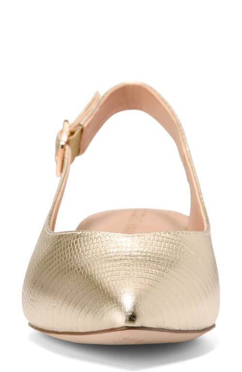 Cole Haan Mazie Slingback Flat In Gold Lizard