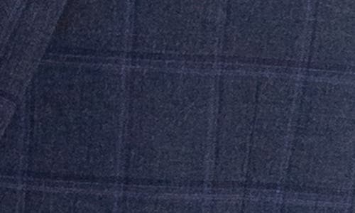 Savile Row Co Windowpane Plaid Tailored Fit Suit In Blue