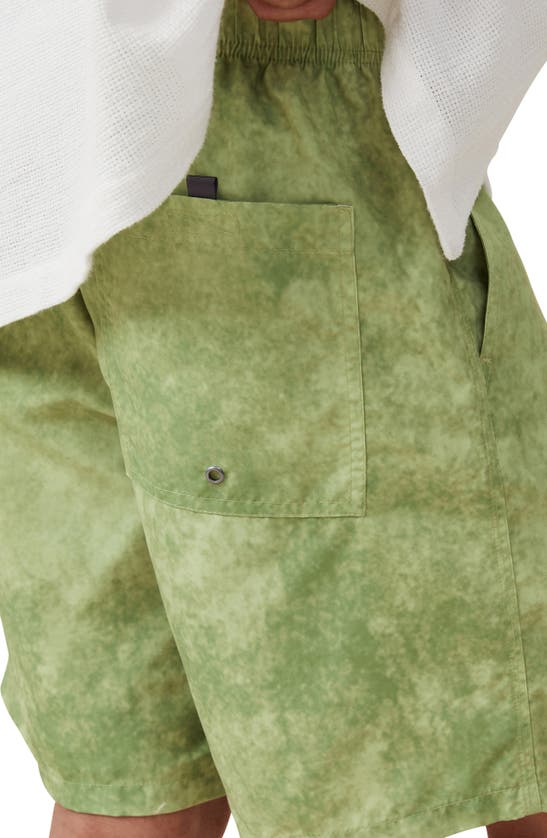 Shop Cotton On Kahuna Drawstring Shorts In Sage Space Dye